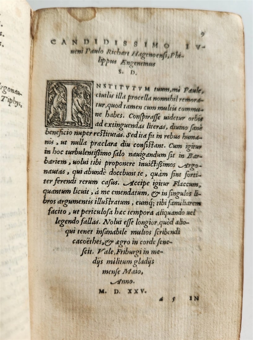 1548 ARGONAUTICA by VALERIUS FLACCUS antique POETRY vellim binding - 7