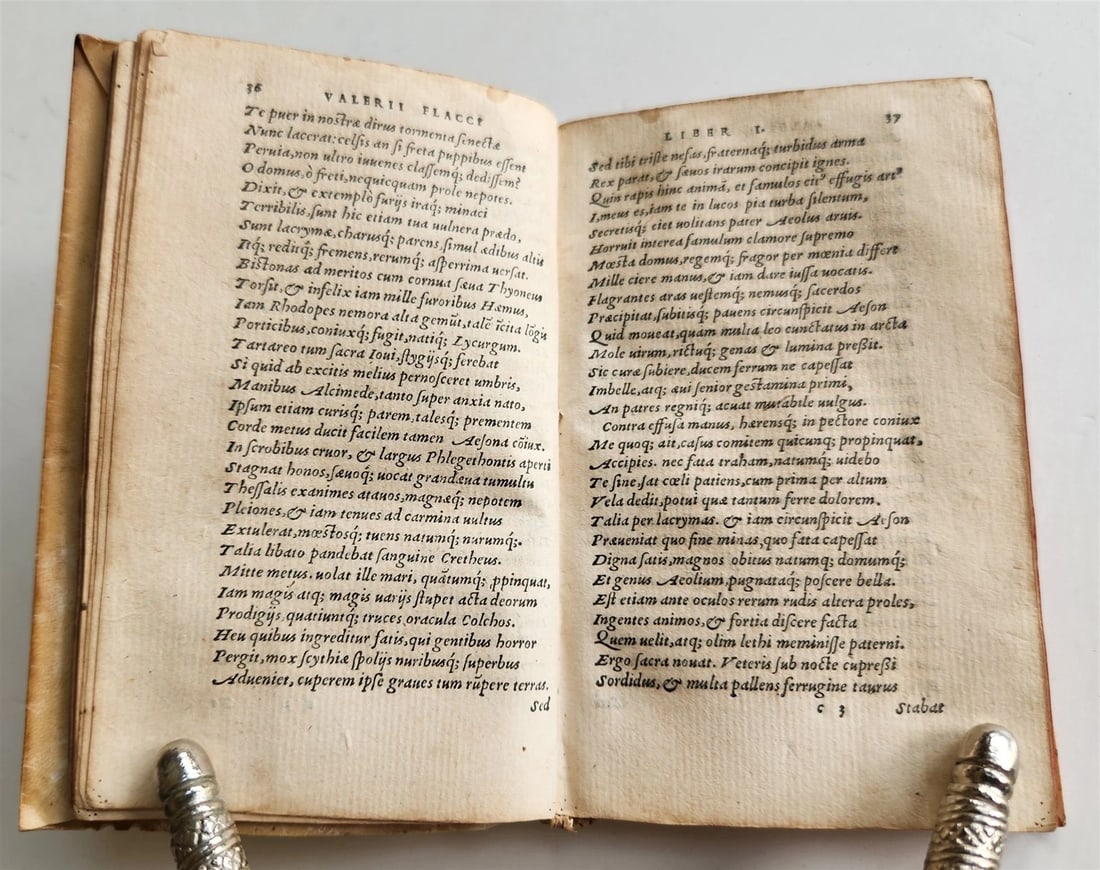 1548 ARGONAUTICA by VALERIUS FLACCUS antique POETRY vellim binding - 9