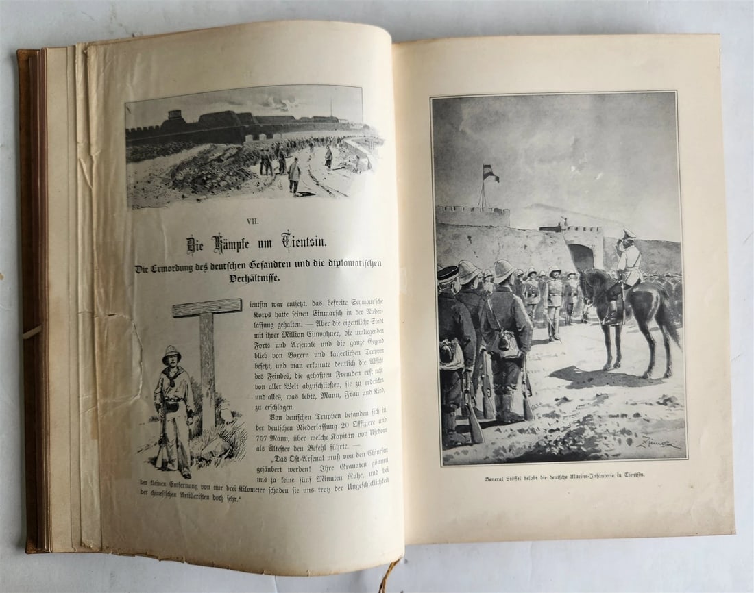 1902 Germany's struggles in E Asia 1900-1901 BOXER REBELLION ILLUSTRATED ANTIQUE - 13