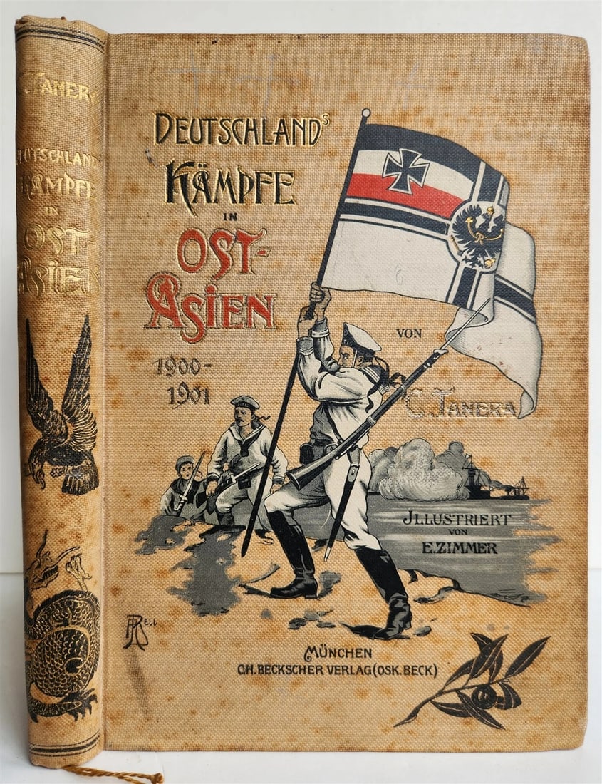 1902 Germany's struggles in E Asia 1900-1901 BOXER REBELLION ILLUSTRATED ANTIQUE (1 of 20)