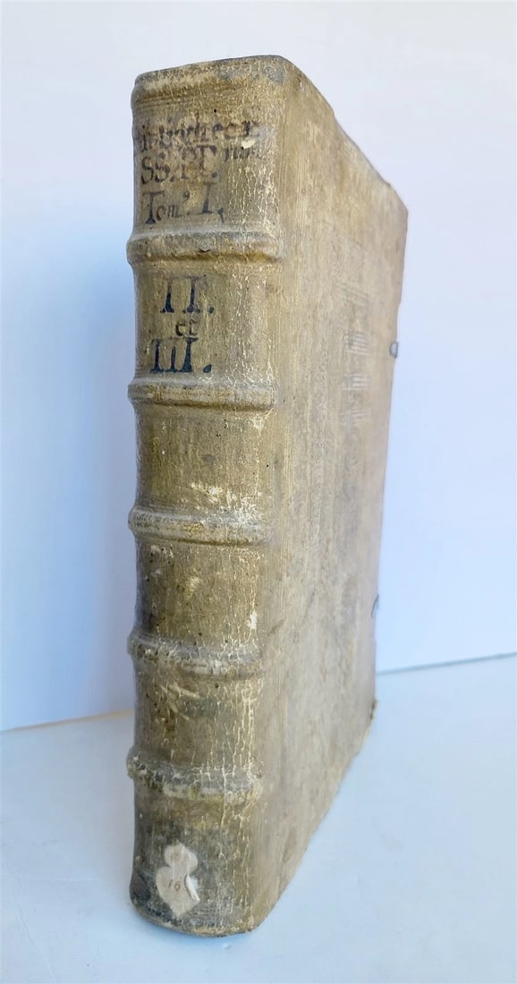 1575 Sacrae bibliothecae sanctorum patrum16th cent. ANTIQUE PIGSKIN BOUND FOLIO - 4