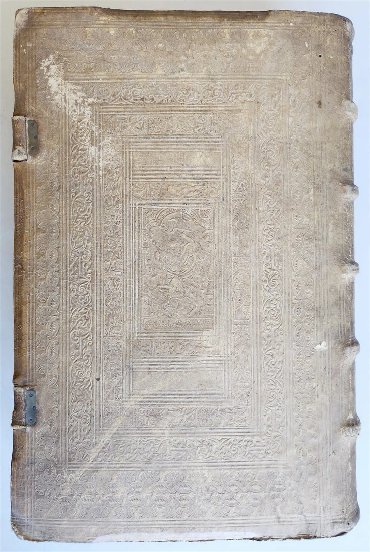 1575 Sacrae bibliothecae sanctorum patrum16th cent. ANTIQUE PIGSKIN BOUND FOLIO - 6