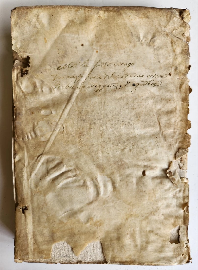 1574 TRATTATO di MESSER SEBASTIANO ERIZZO SIGNED by AUTHOR antique VELLUM BOUND - 6
