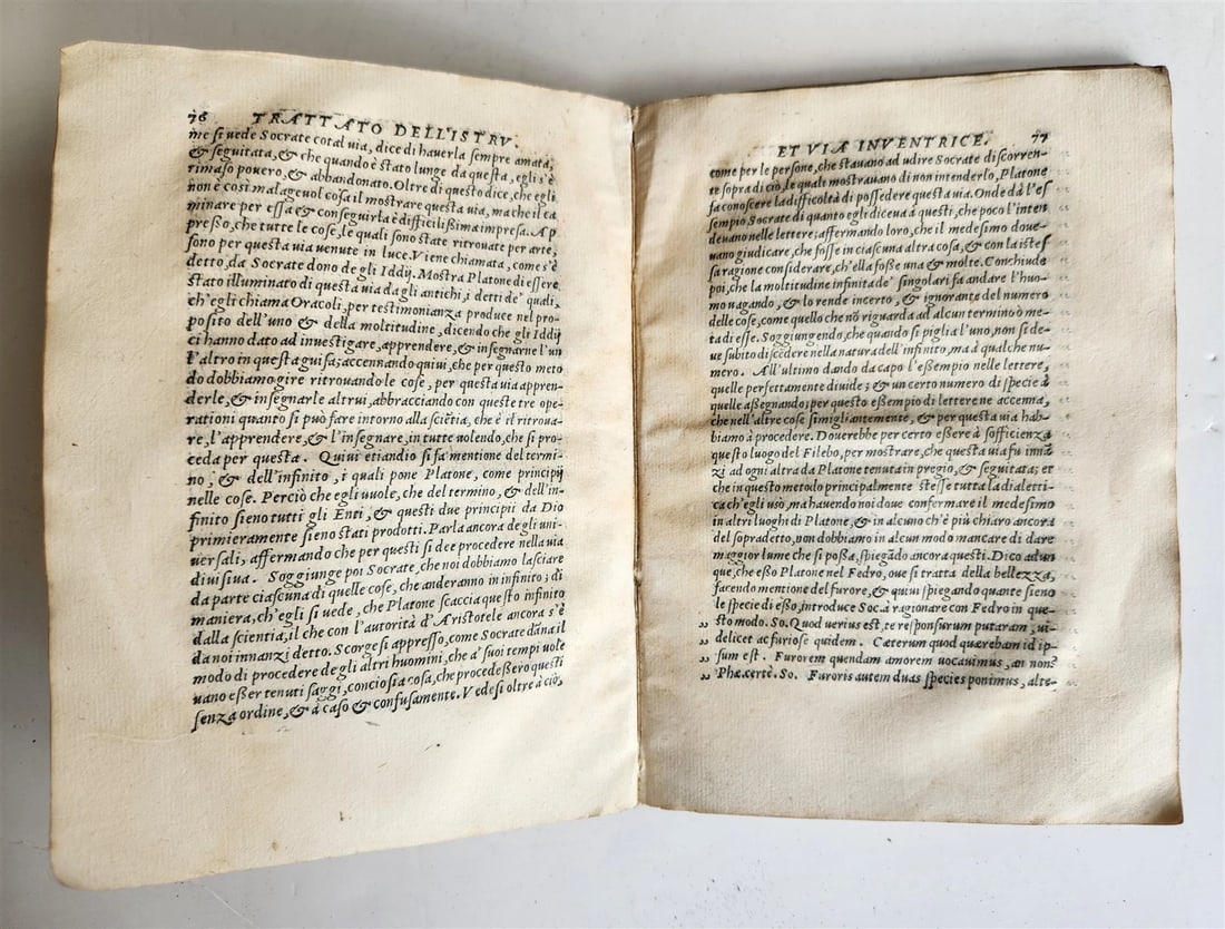1574 TRATTATO di MESSER SEBASTIANO ERIZZO SIGNED by AUTHOR antique VELLUM BOUND - 9