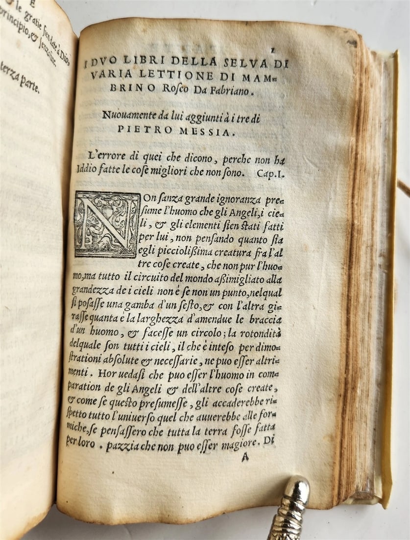 1550 Pietro Messia DELLA SELVA DI VARIA LETTIONE antique ENCYCLOPEDIA RARE - 12