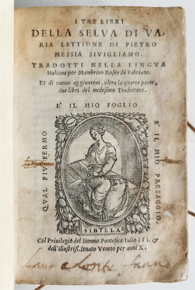 1550 Pietro Messia DELLA SELVA DI VARIA LETTIONE antique ENCYCLOPEDIA RARE (1 of 13)
