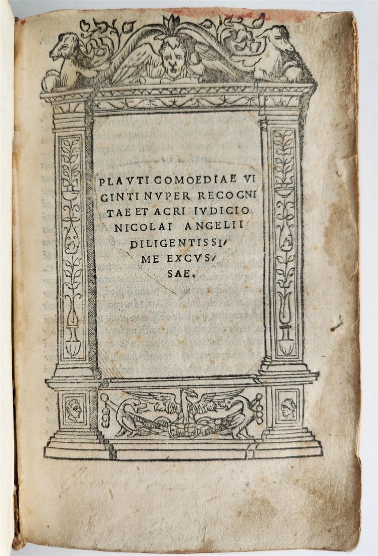 1522 POST-INCUNABULA GIUNTA EDITION of PLAUTUS COMEDIES antique VELLUM BOUND (1 of 13)
