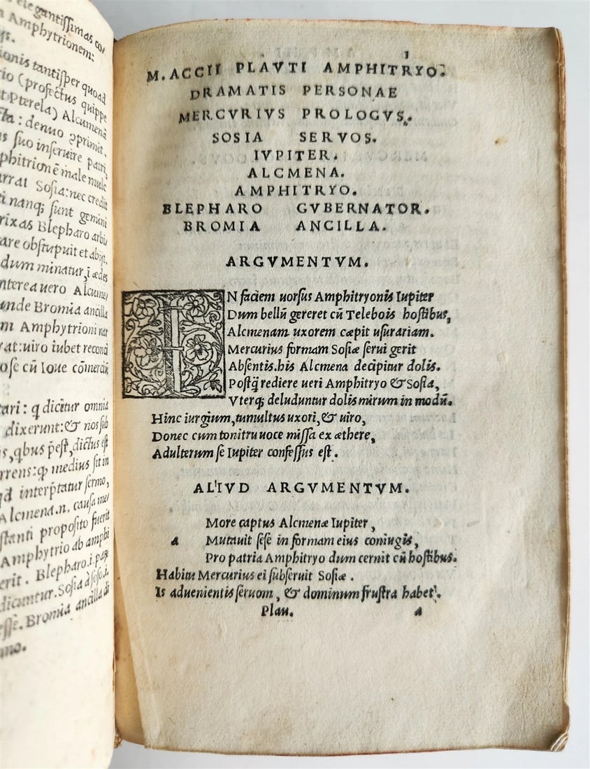 1522 POST-INCUNABULA GIUNTA EDITION of PLAUTUS COMEDIES antique VELLUM BOUND - 6