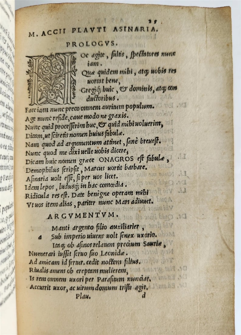 1522 POST-INCUNABULA GIUNTA EDITION of PLAUTUS COMEDIES antique VELLUM BOUND - 8
