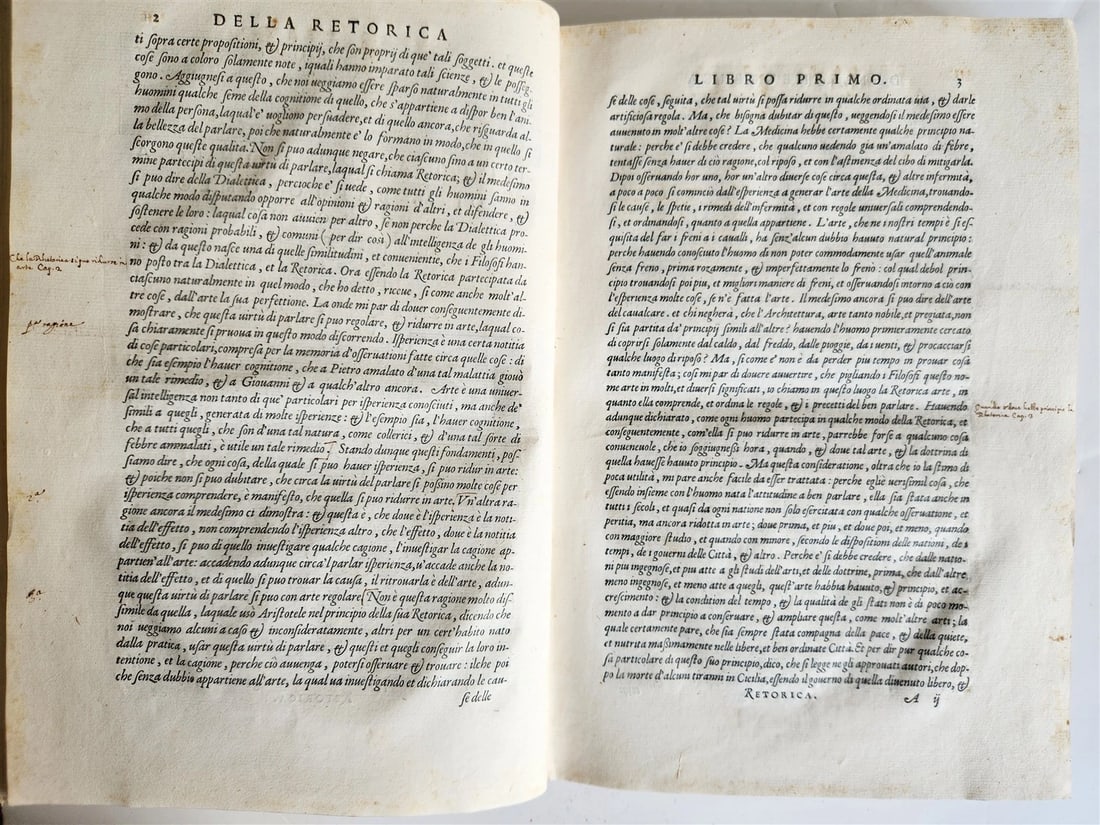 1559 LA RETORICA by Bartolomeo Cavalcanti antique VELLUM BOUND 16th century - 10