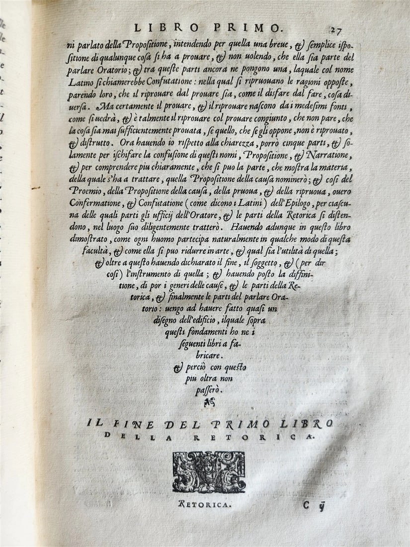 1559 LA RETORICA by Bartolomeo Cavalcanti antique VELLUM BOUND 16th century - 11