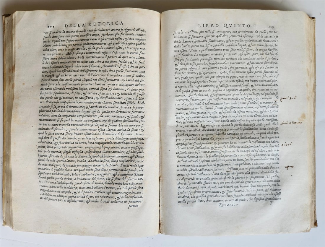 1559 LA RETORICA by Bartolomeo Cavalcanti antique VELLUM BOUND 16th century - 12