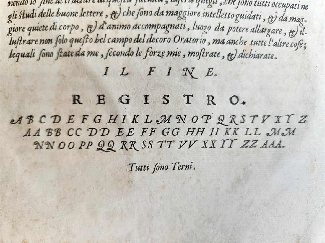 1559 LA RETORICA by Bartolomeo Cavalcanti antique VELLUM BOUND 16th century - 14