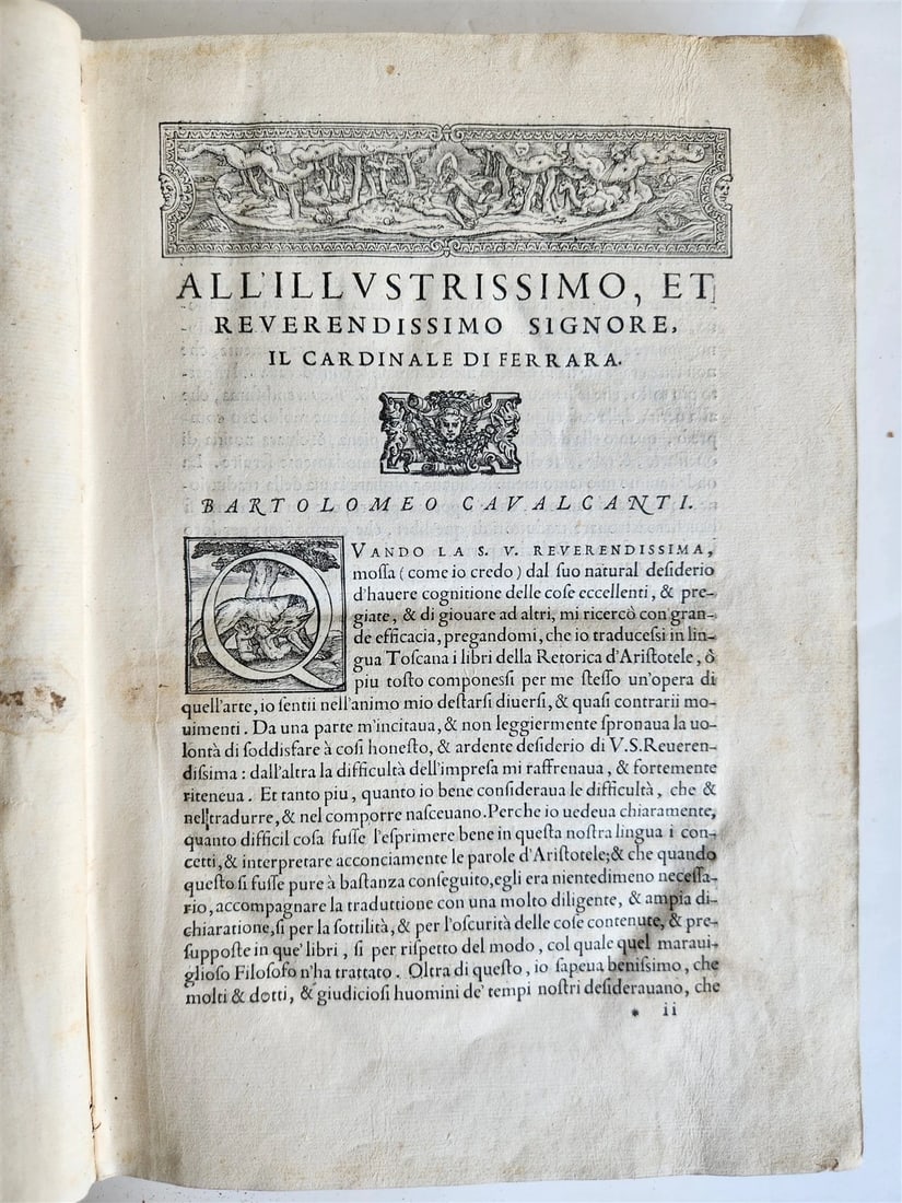 1559 LA RETORICA by Bartolomeo Cavalcanti antique VELLUM BOUND 16th century - 3
