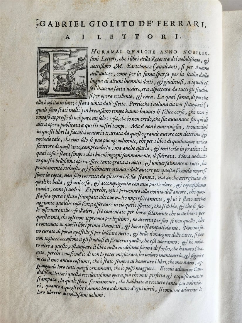 1559 LA RETORICA by Bartolomeo Cavalcanti antique VELLUM BOUND 16th century - 4