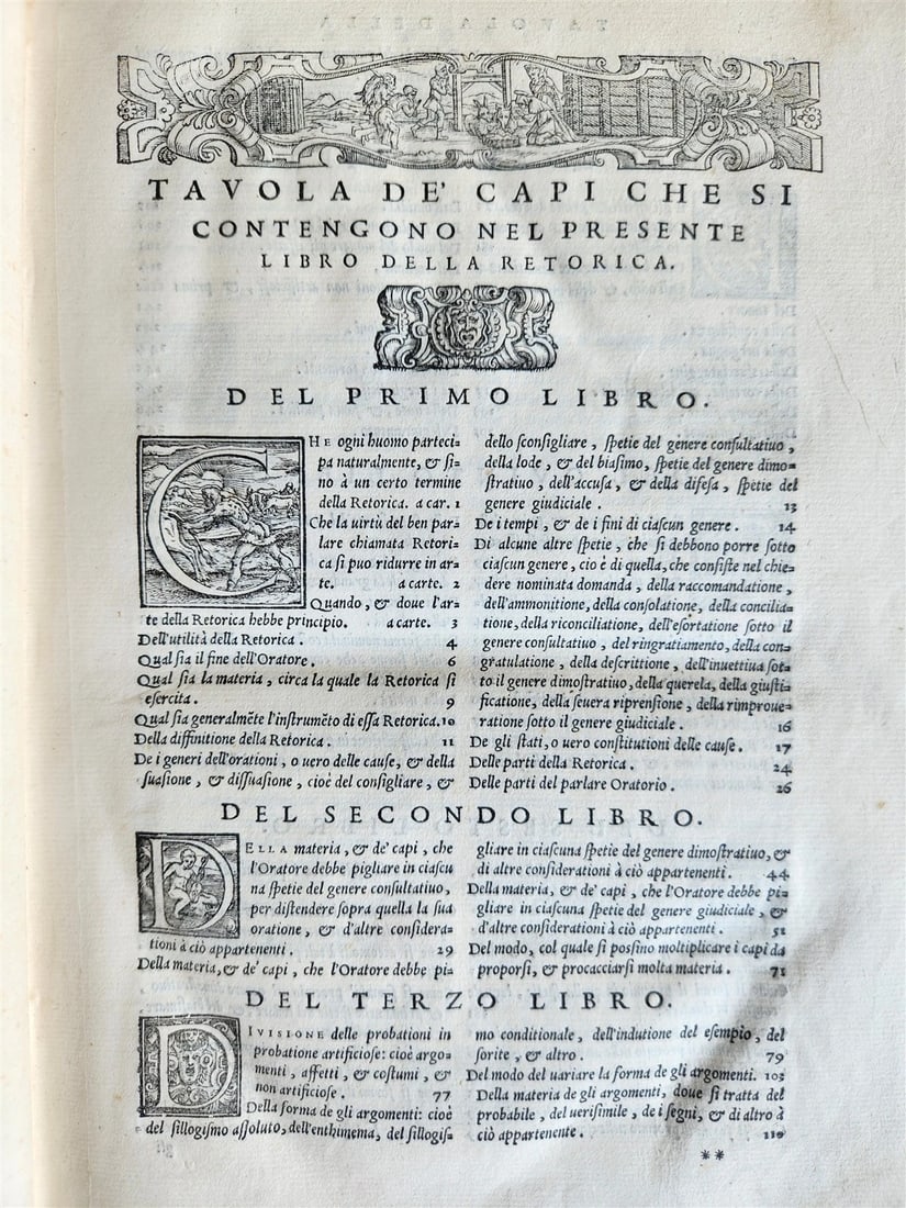 1559 LA RETORICA by Bartolomeo Cavalcanti antique VELLUM BOUND 16th century - 5