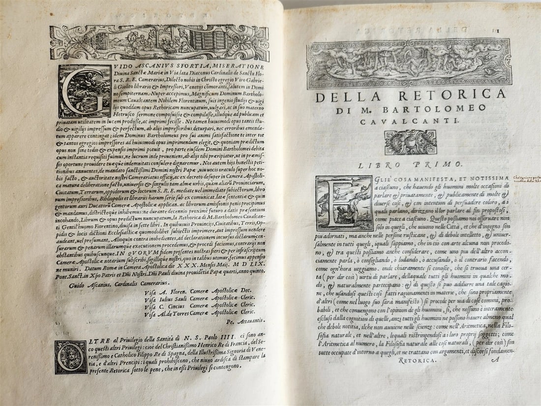 1559 LA RETORICA by Bartolomeo Cavalcanti antique VELLUM BOUND 16th century - 9