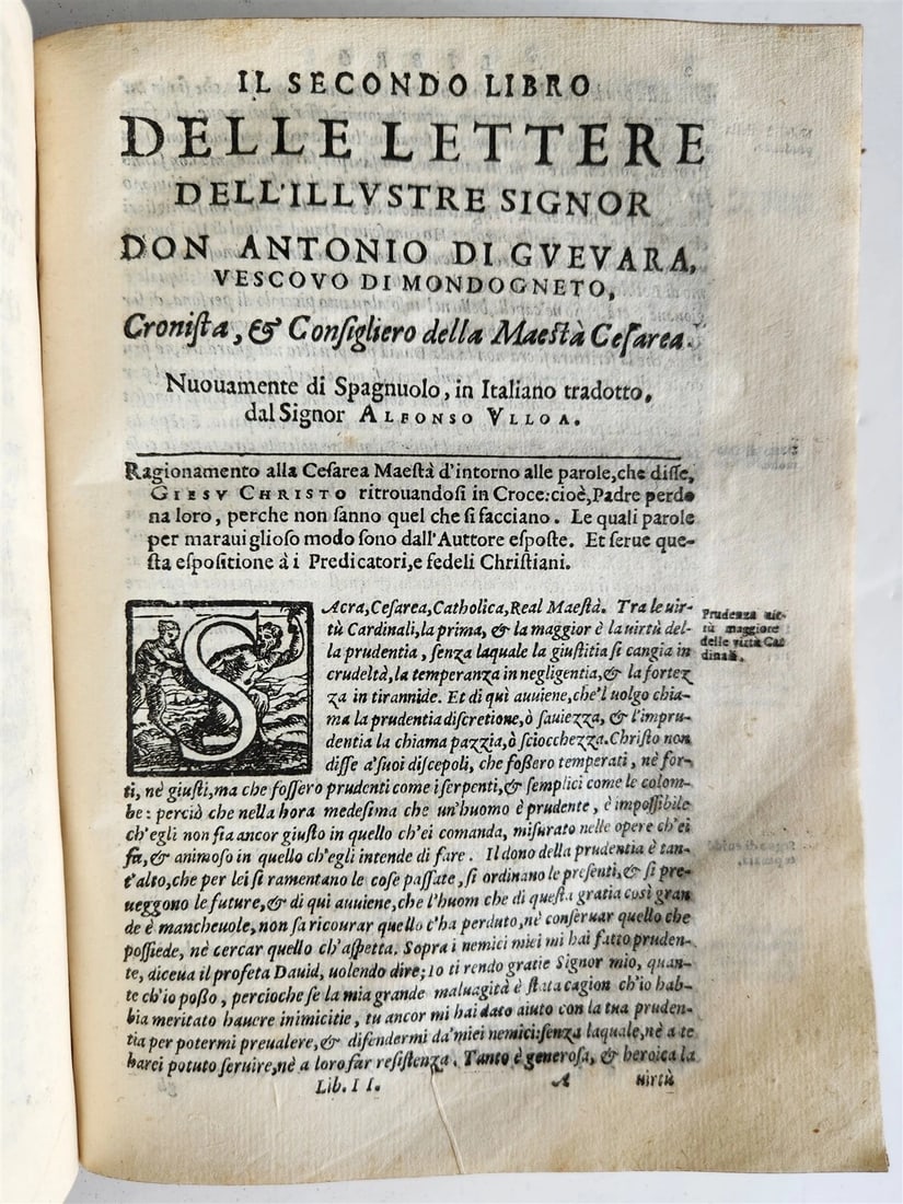 1591 LETTERE DELL'ILL. SIGNOR DON ANTONIO di GUEVARA antique 16th CENTURY - 10