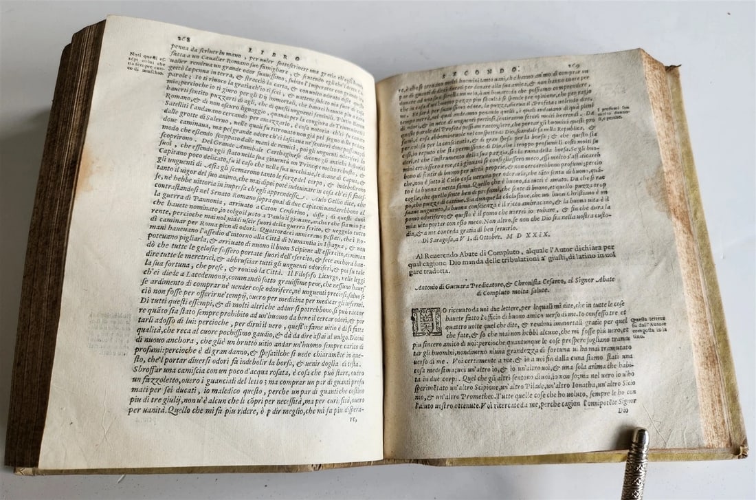 1591 LETTERE DELL'ILL. SIGNOR DON ANTONIO di GUEVARA antique 16th CENTURY - 5