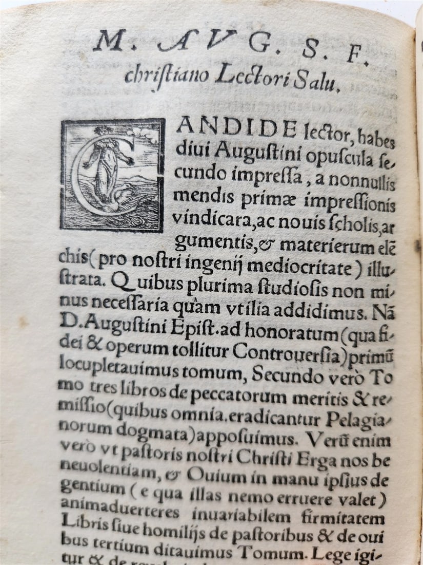 1547 D. AURELII AUGUSTINI ECCLESIAE DOCTORIE EXIMII OPUSCOLORUM antique VELLUM - 12