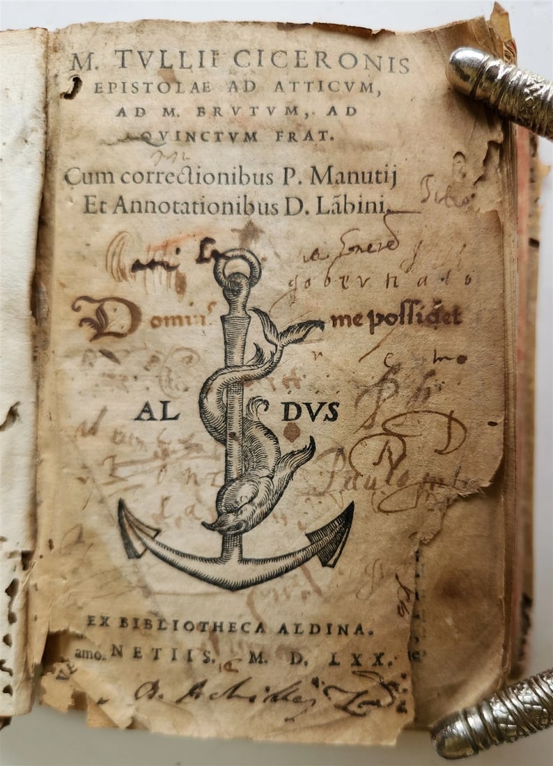 1540 ALDINE PRESS CICERO antique VELLUM 16th century RARE (1 of 11)