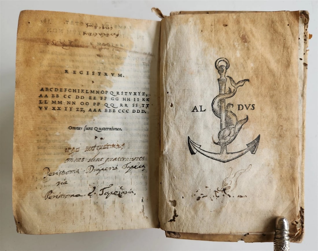 1540 ALDINE PRESS CICERO antique VELLUM 16th century RARE - 3