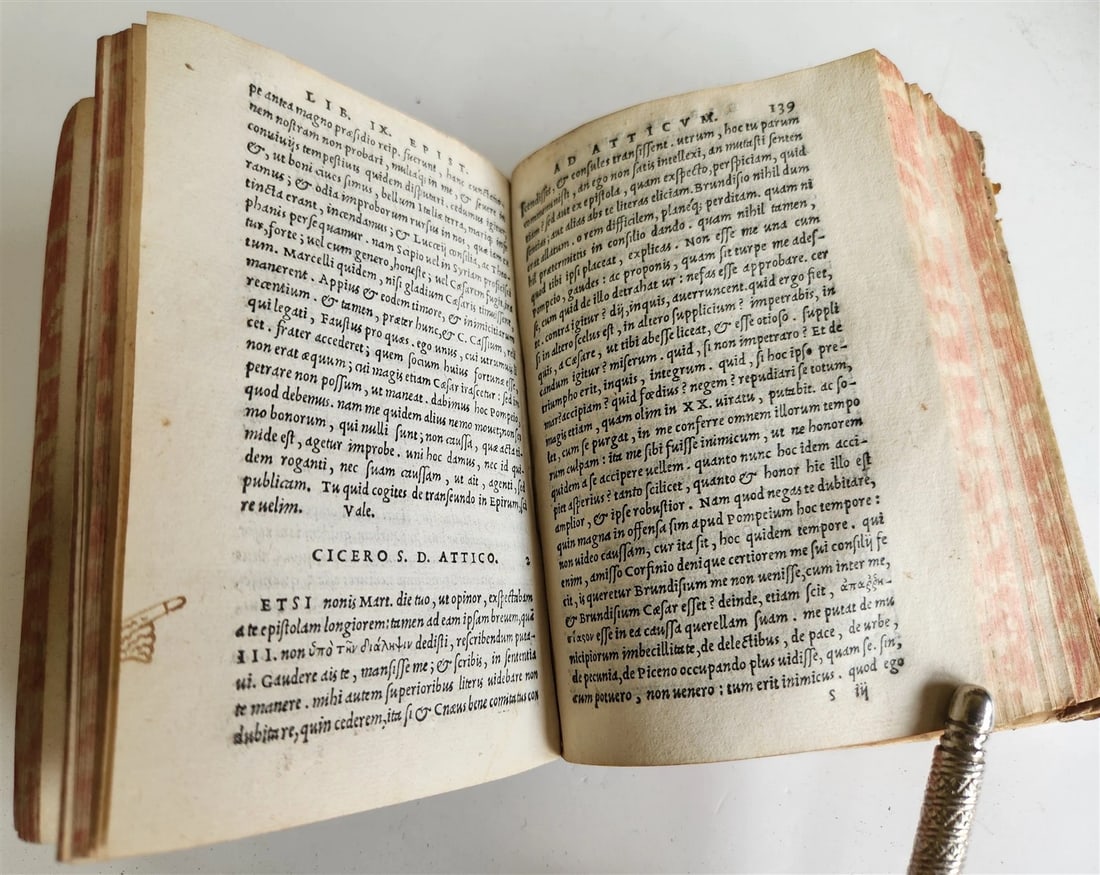 1540 ALDINE PRESS CICERO antique VELLUM 16th century RARE - 6