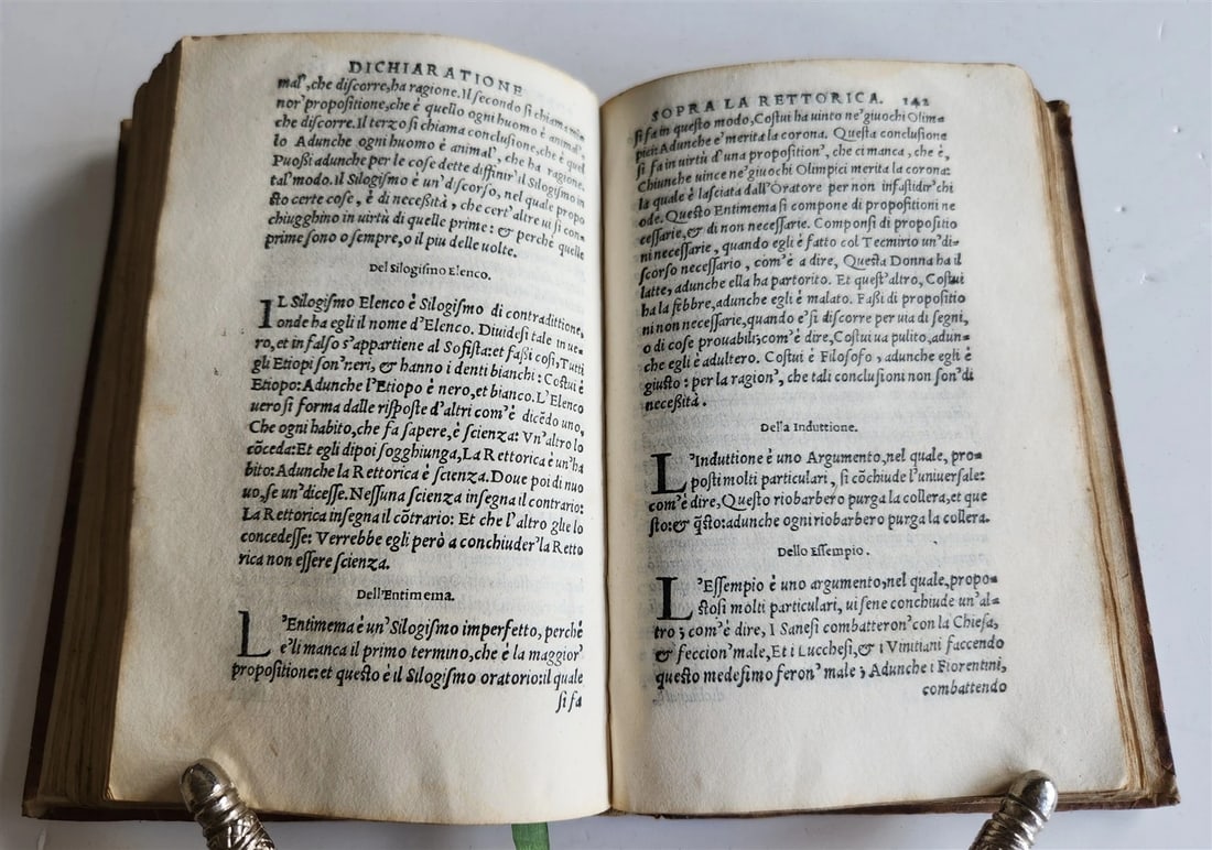 1551 ARISTOTLE antique VELLUM BOUND RETTORICA et POETICA D'ARISTOTILE 16th CENT. - 10