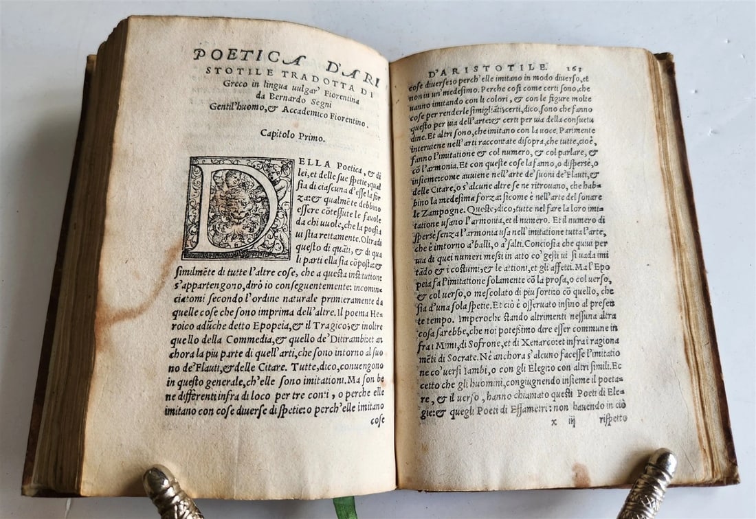 1551 ARISTOTLE antique VELLUM BOUND RETTORICA et POETICA D'ARISTOTILE 16th CENT. - 11
