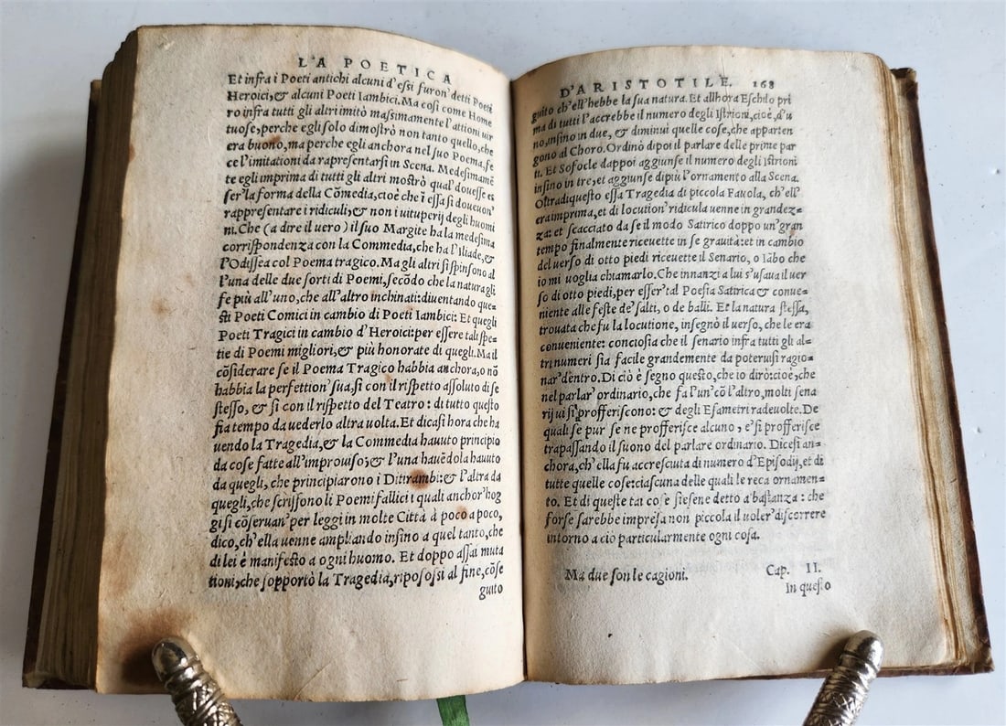 1551 ARISTOTLE antique VELLUM BOUND RETTORICA et POETICA D'ARISTOTILE 16th CENT. - 4