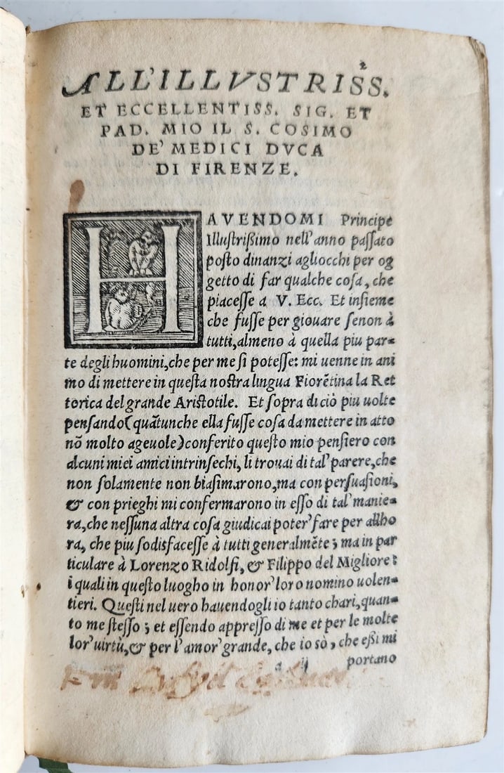 1551 ARISTOTLE antique VELLUM BOUND RETTORICA et POETICA D'ARISTOTILE 16th CENT. - 8