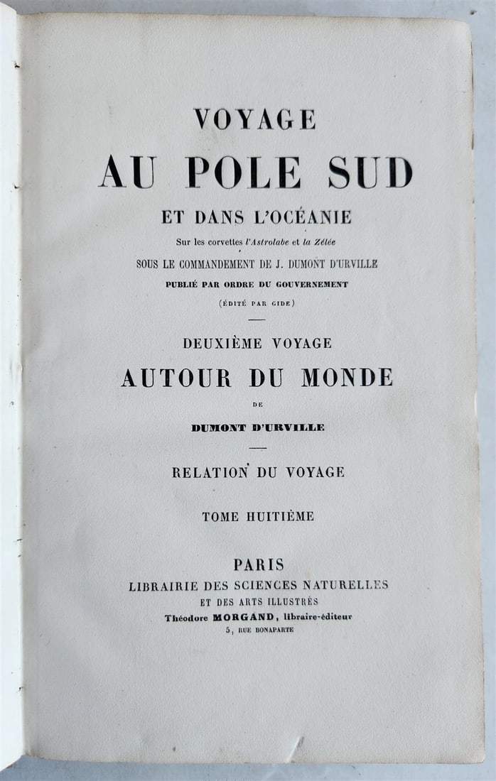 1840s VOYAGE AU POLE SUD et dans L'OCEANIE antique Vol. VIII NORTH POLE OCEANIA (1 of 6)