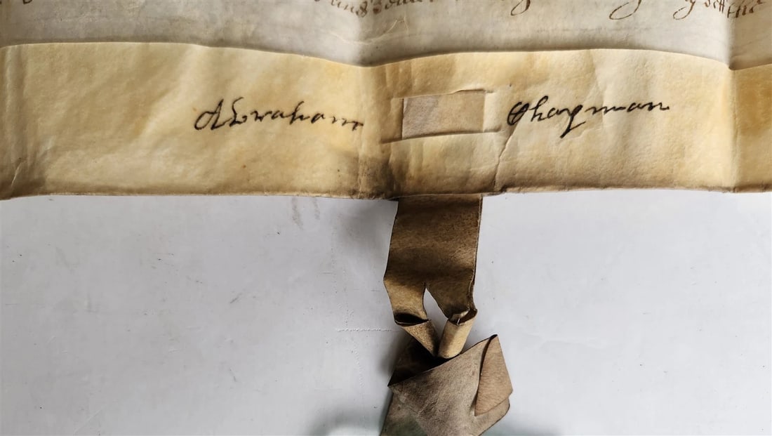 1680 17th CENTURY MANUSCRIPT on VELLUM ANTIQUE BRITISH LEGAL DOCUMENT in ENGLISH - 7