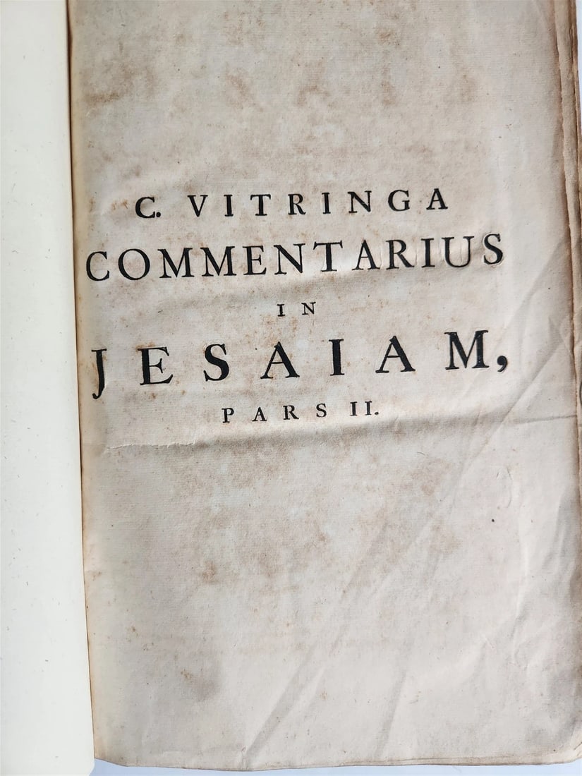 1724 BIBLE COMMENTARIES by Campegii VITRINGA antique VELLUM BOUND FOLIO part II - 4