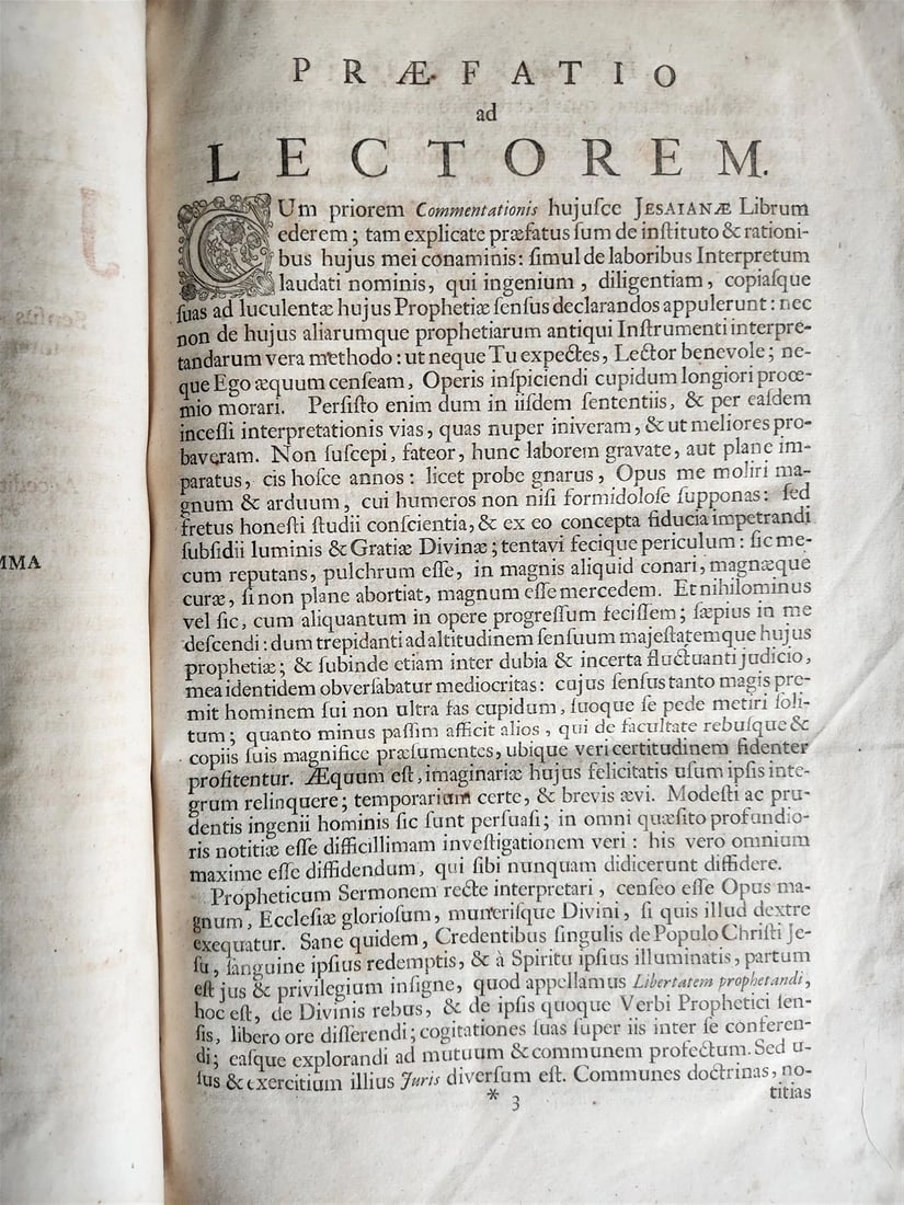 1724 BIBLE COMMENTARIES by Campegii VITRINGA antique VELLUM BOUND FOLIO part II - 5