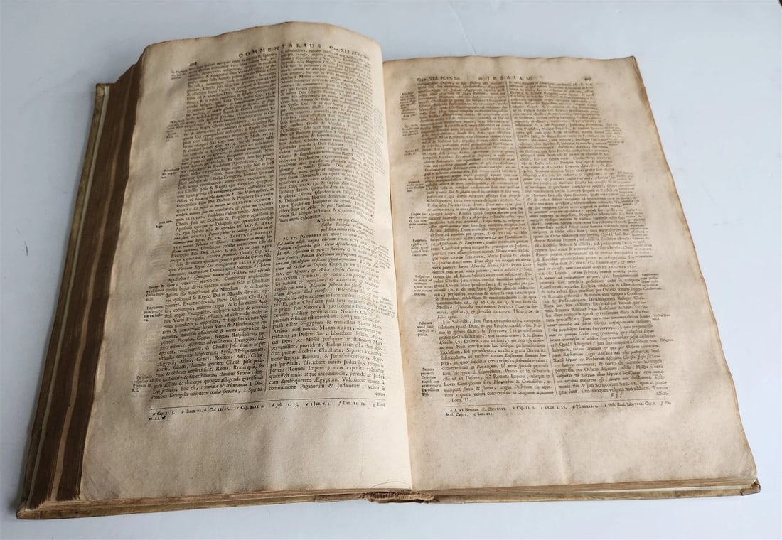 1724 BIBLE COMMENTARIES by Campegii VITRINGA antique VELLUM BOUND FOLIO part II - 6