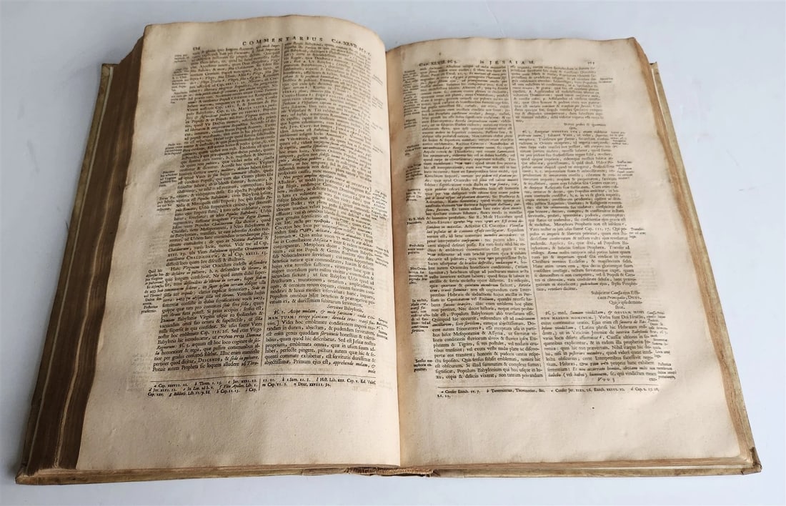 1724 BIBLE COMMENTARIES by Campegii VITRINGA antique VELLUM BOUND FOLIO part II - 7