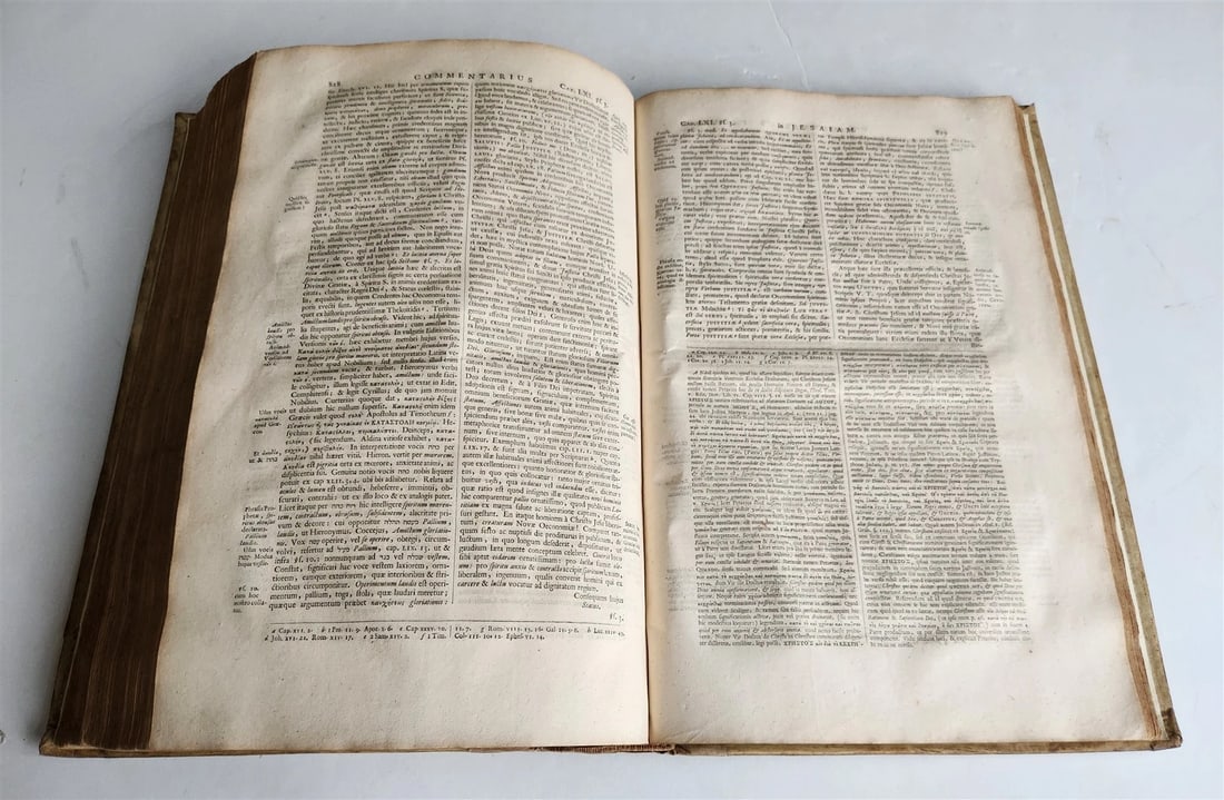 1724 BIBLE COMMENTARIES by Campegii VITRINGA antique VELLUM BOUND FOLIO part II - 8