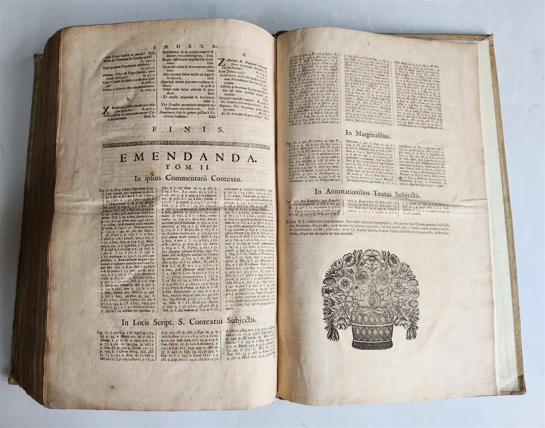 1724 BIBLE COMMENTARIES by Campegii VITRINGA antique VELLUM BOUND FOLIO part II - 9