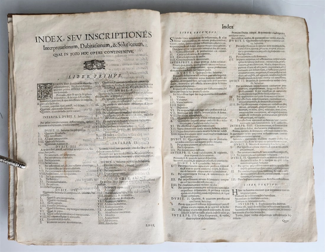 1582 LAW BOOK by Simon de Praetis Patricii, of Pisa antique VELLUM BOUND FOLIO - 6