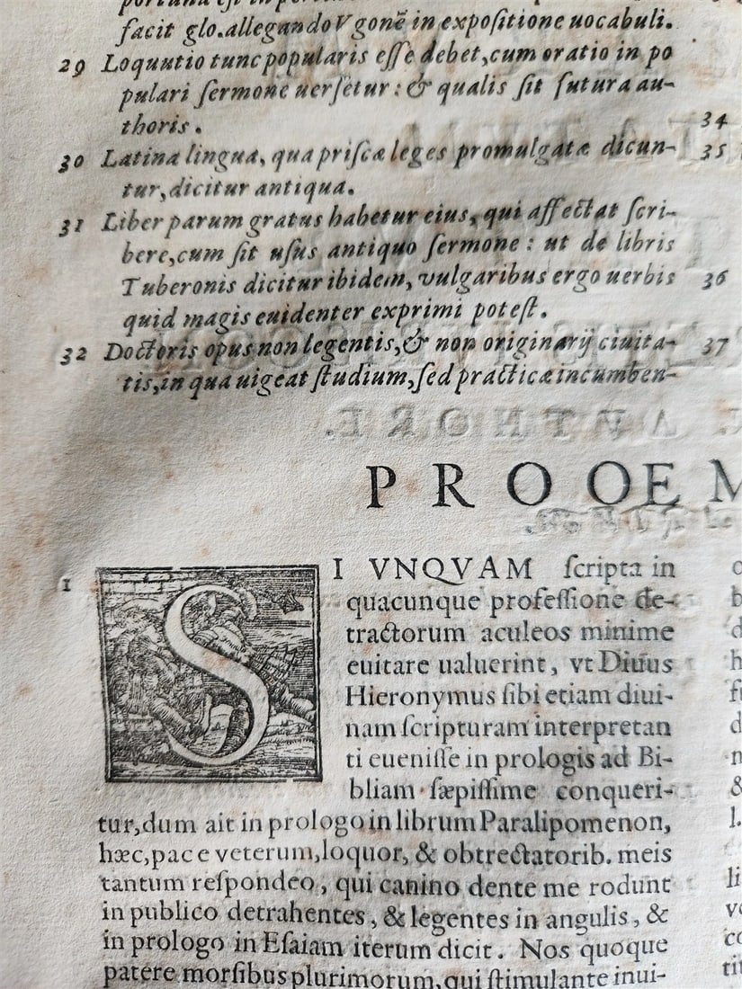 1582 LAW BOOK by Simon de Praetis Patricii, of Pisa antique VELLUM BOUND FOLIO - 9