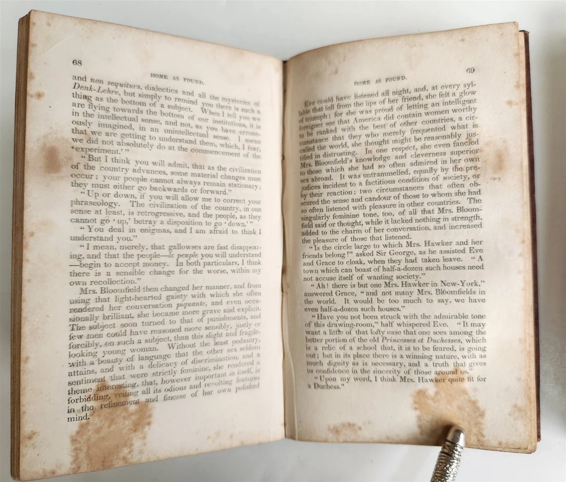 1838 FENIMORE COOPER Home as Found 1st EDITION antique AMERICANA - 6