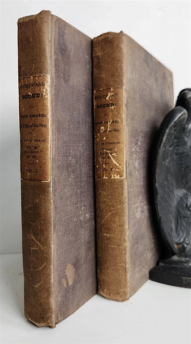 1838 FENIMORE COOPER Homeward Bound, or The Chase 1st EDITION antique AMERICANA - 2