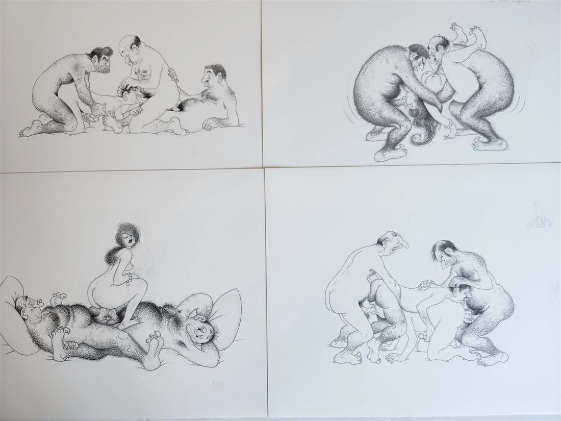1982 L'Oeuvre SecrÃ¨te EROTIC DRAWINGS by Albert Dubout - 10