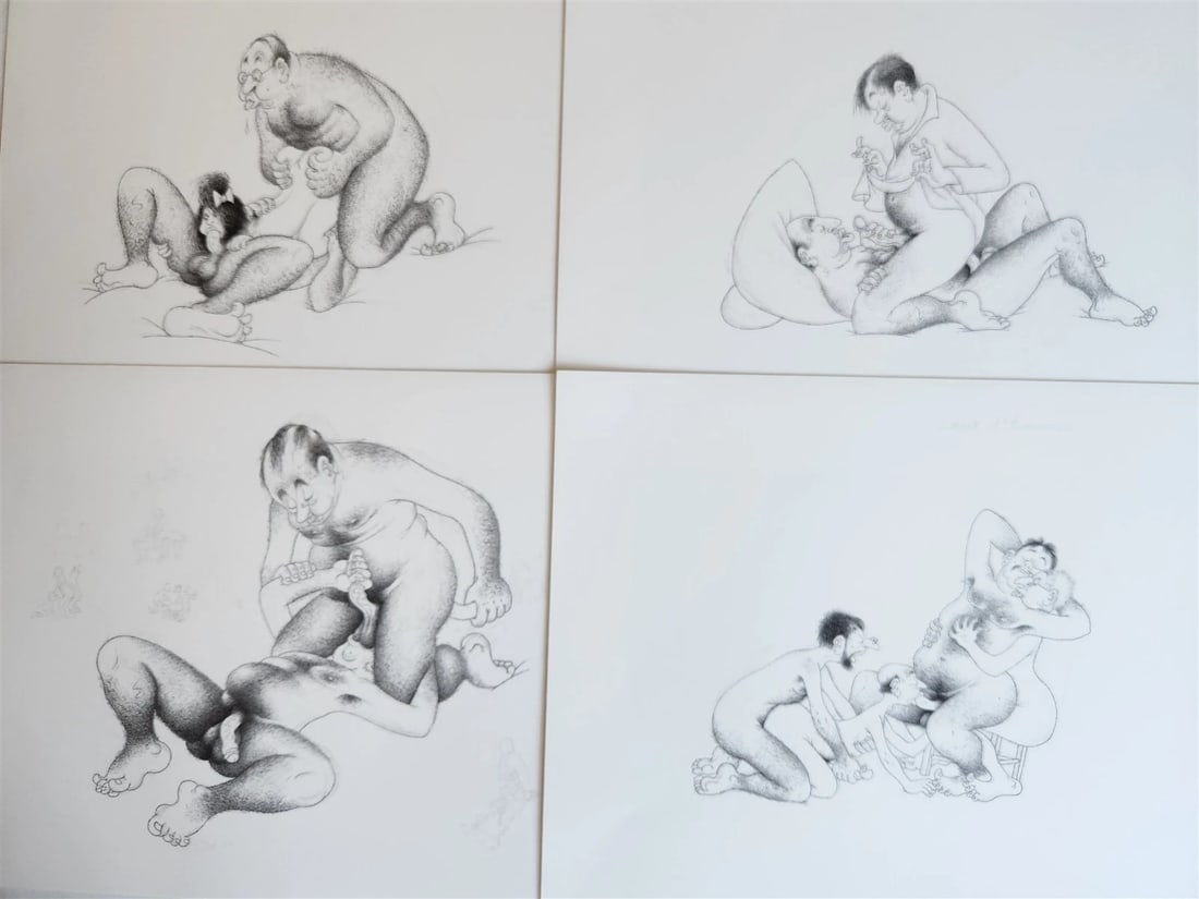1982 L'Oeuvre SecrÃ¨te EROTIC DRAWINGS by Albert Dubout - 12