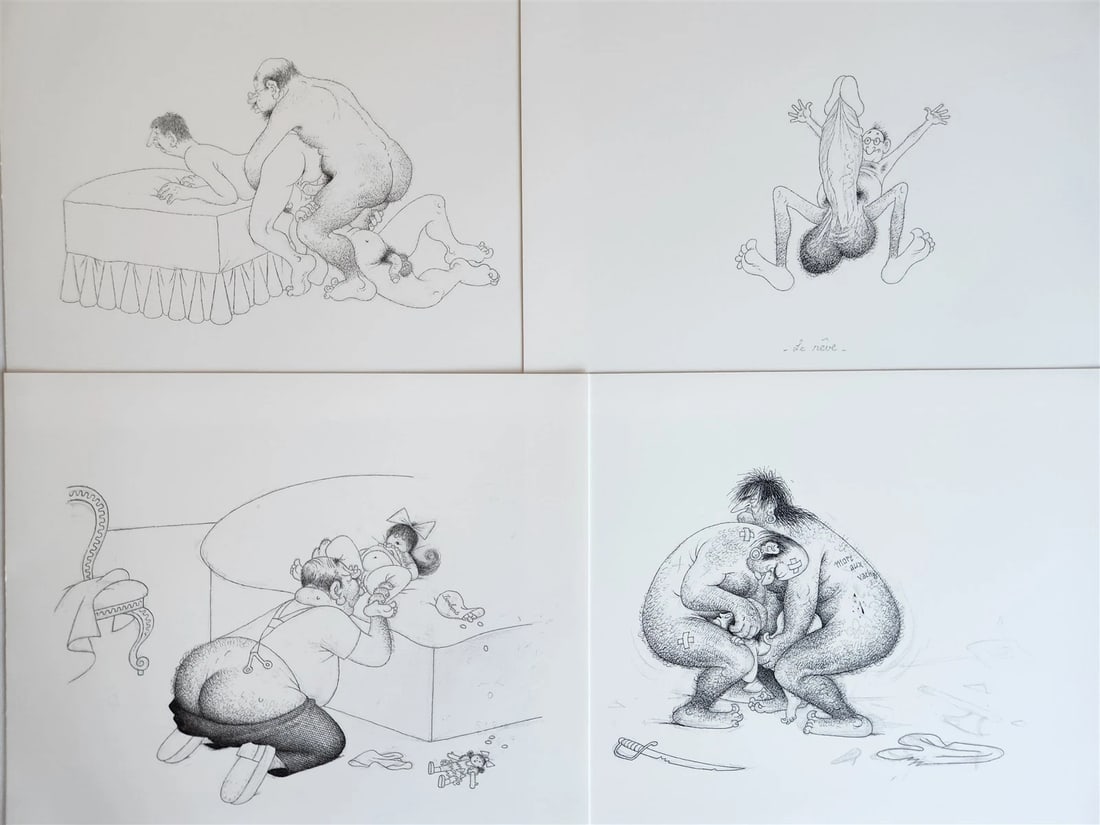 1982 L'Oeuvre SecrÃ¨te EROTIC DRAWINGS by Albert Dubout - 14