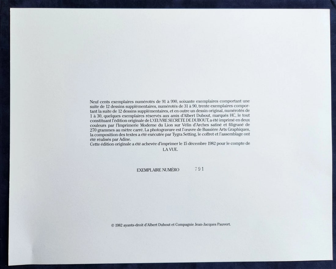 1982 L'Oeuvre SecrÃ¨te EROTIC DRAWINGS by Albert Dubout - 16