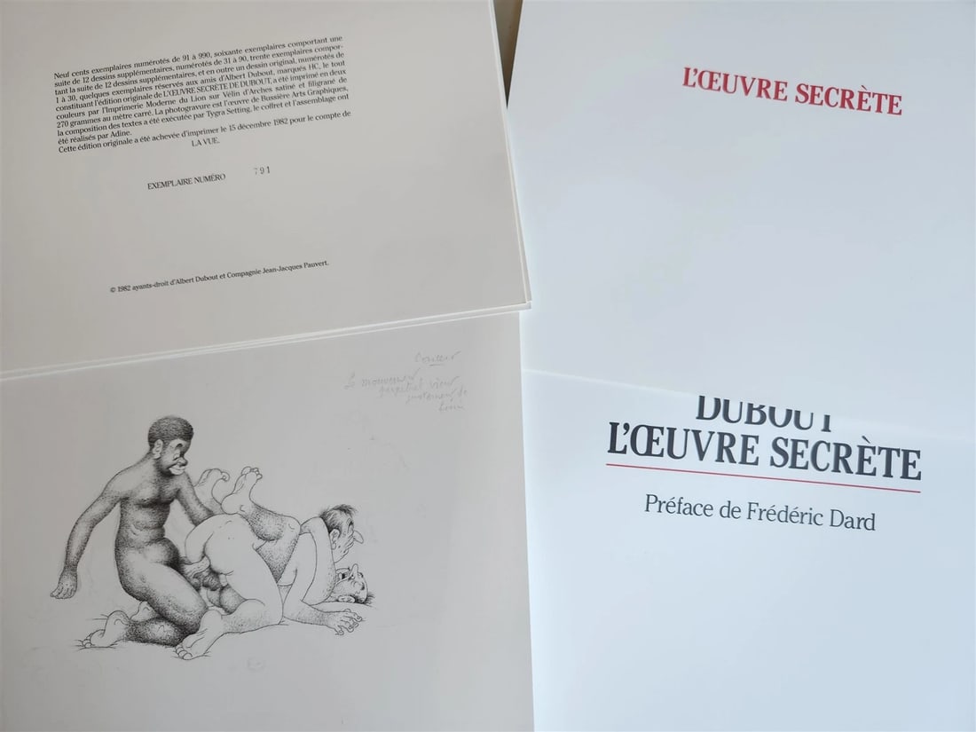 1982 L'Oeuvre SecrÃ¨te EROTIC DRAWINGS by Albert Dubout - 2