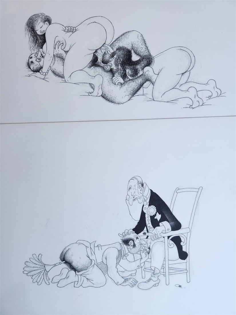 1982 L'Oeuvre SecrÃ¨te EROTIC DRAWINGS by Albert Dubout - 3