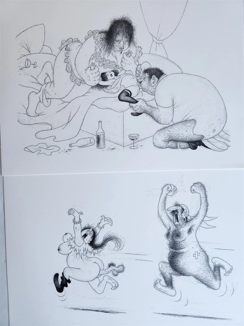 1982 L'Oeuvre SecrÃ¨te EROTIC DRAWINGS by Albert Dubout - 4